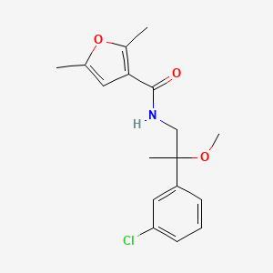 molecular formula C17H20ClNO3 B2711053 N-(2-(3-chlorophenyl)-2-methoxypropyl)-2,5-dimethylfuran-3-carboxamide CAS No. 1788849-02-4