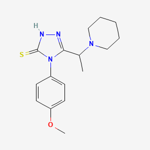 4-(4-methoxyphenyl)-5-[1-(piperidin-1-yl)ethyl]-4H-1,2,4-triazole-3-thiol