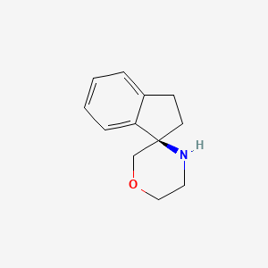 molecular formula C12H15NO B2711062 (3R)-Spiro[1,2-dihydroindene-3,3'-morpholine] CAS No. 1349829-33-9