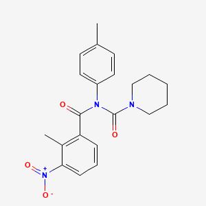 molecular formula C21H23N3O4 B2711065 N-(2-甲基-3-硝基苯甲酰)-N-(对甲苯基)哌啶-1-羧酰胺 CAS No. 899951-17-8