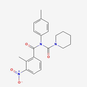 N-(2-methyl-3-nitrobenzoyl)-N-(4-methylphenyl)piperidine-1-carboxamide