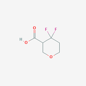 molecular formula C6H8F2O3 B2711068 4,4-二氟四氢-2H-吡喃-3-羧酸 CAS No. 1502280-72-9