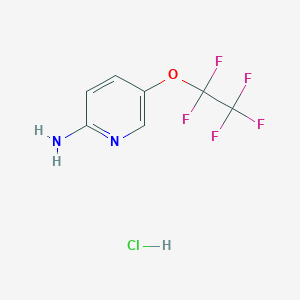 molecular formula C7H6ClF5N2O B2711069 5-(1,1,2,2,2-Pentafluoroethoxy)pyridin-2-amine;hydrochloride CAS No. 2287330-87-2