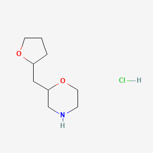 molecular formula C9H18ClNO2 B2711074 2-[(oxolan-2-yl)methyl]morpholine hydrochloride CAS No. 2228082-53-7