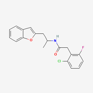 molecular formula C19H17ClFNO2 B2711076 N-(1-(苯并呋喃-2-基)丙基)-2-(2-氯-6-氟苯基)乙酰胺 CAS No. 2034512-84-8