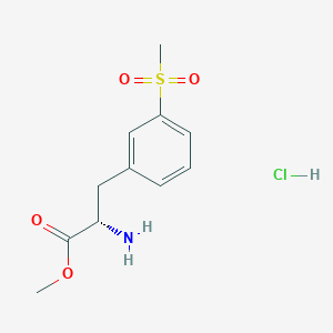molecular formula C11H16ClNO4S B2711084 (S)-Methyl 2-amino-3-(3-(methylsulfonyl)phenyl)propanoate hydrochloride CAS No. 851785-21-2