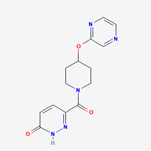 6-(4-(pyrazin-2-yloxy)piperidine-1-carbonyl)pyridazin-3(2H)-one