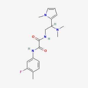 N1-(2-(dimethylamino)-2-(1-methyl-1H-pyrrol-2-yl)ethyl)-N2-(3-fluoro-4-methylphenyl)oxalamide