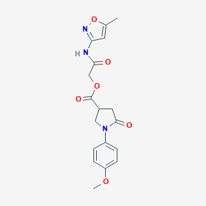 1-(4-Methoxy-phenyl)-5-oxo-pyrrolidine-3-carboxylic acid (5-methyl-isoxazol-3-ylcarbamoyl)-methyl ester