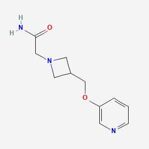 molecular formula C11H15N3O2 B2711116 2-[3-(Pyridin-3-yloxymethyl)azetidin-1-yl]acetamide CAS No. 2380143-95-1