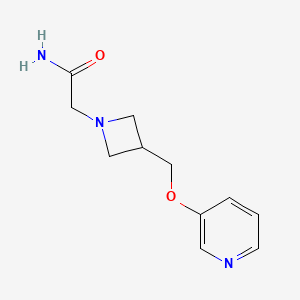 molecular formula C11H15N3O2 B2711116 2-{3-[(Pyridin-3-yloxy)methyl]azetidin-1-yl}acetamide CAS No. 2380143-95-1