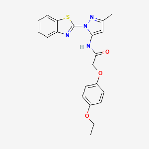 molecular formula C21H20N4O3S B2711117 N-(1-(苯并[d]噻嗪-2-基)-3-甲基-1H-嘧啶-5-基)-2-(4-乙氧基苯氧基)乙酰胺 CAS No. 1171913-73-7