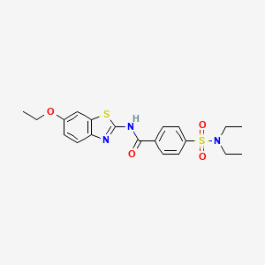 molecular formula C20H23N3O4S2 B2711123 4-(diethylsulfamoyl)-N-(6-ethoxy-1,3-benzothiazol-2-yl)benzamide CAS No. 303124-24-5