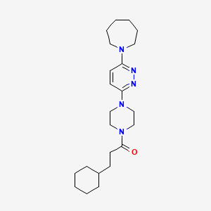 1-(4-(6-(Azepan-1-yl)pyridazin-3-yl)piperazin-1-yl)-3-cyclohexylpropan-1-one