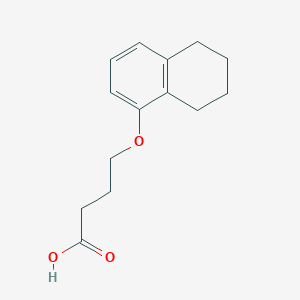 molecular formula C14H18O3 B2711129 4-(5,6,7,8-Tetrahydronaphthalen-1-yloxy)butanoic acid CAS No. 928713-45-5