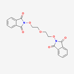 molecular formula C20H16N2O7 B2711133 2-(2-{2-[(1,3-dioxo-1,3-dihydro-2H-isoindol-2-yl)oxy]ethoxy}ethoxy)-1H-isoindole-1,3(2H)-dione CAS No. 159655-96-6