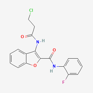 3-(3-chloropropanamido)-N-(2-fluorophenyl)benzofuran-2-carboxamide