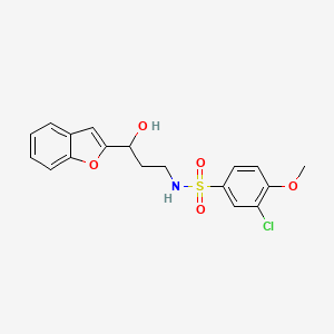 N-(3-(benzofuran-2-yl)-3-hydroxypropyl)-3-chloro-4-methoxybenzenesulfonamide