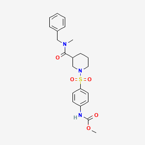 molecular formula C22H27N3O5S B2711156 methyl N-[4-({3-[benzyl(methyl)carbamoyl]piperidin-1-yl}sulfonyl)phenyl]carbamate CAS No. 325702-27-0