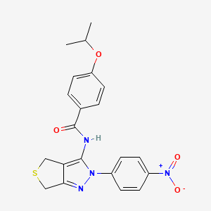 4-isopropoxy-N-(2-(4-nitrophenyl)-4,6-dihydro-2H-thieno[3,4-c]pyrazol-3-yl)benzamide