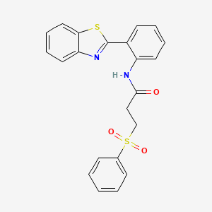 molecular formula C22H18N2O3S2 B2711166 N-(2-(benzo[d]thiazol-2-yl)phenyl)-3-(phenylsulfonyl)propanamide CAS No. 868676-47-5