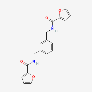 molecular formula C18H16N2O4 B2711173 N,N'-(1,3-Phenylenebis(methylene))bis(furan-2-carboxamide) CAS No. 415694-42-7