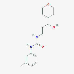 molecular formula C16H24N2O3 B2711188 1-(3-hydroxy-3-(tetrahydro-2H-pyran-4-yl)propyl)-3-(m-tolyl)urea CAS No. 2034451-03-9