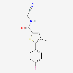 molecular formula C14H11FN2OS B2711192 N-(cyanomethyl)-5-(4-fluorophenyl)-4-methylthiophene-2-carboxamide CAS No. 1311908-03-8