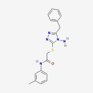 molecular formula C18H19N5OS B2711201 2-[(4-amino-5-benzyl-4H-1,2,4-triazol-3-yl)sulfanyl]-N-(3-methylphenyl)acetamide CAS No. 898624-54-9