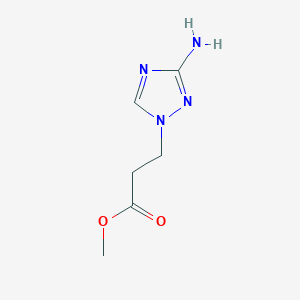 molecular formula C6H10N4O2 B2711217 Methyl 3-(3-amino-1,2,4-triazol-1-yl)propanoate CAS No. 1342233-22-0