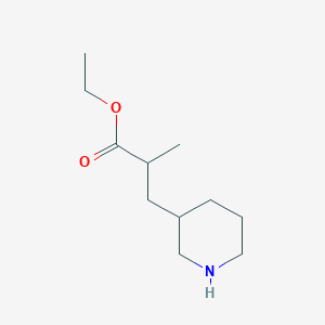 molecular formula C11H21NO2 B2711218 Ethyl 2-methyl-3-piperidin-3-ylpropanoate CAS No. 1020032-86-3