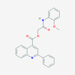 molecular formula C25H20N2O4 B271122 2-(2-Methoxyanilino)-2-oxoethyl 2-phenyl-4-quinolinecarboxylate 