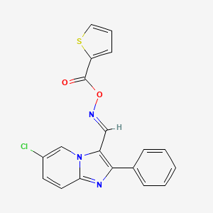 6-Chloro-2-phenyl-3-({[(2-thienylcarbonyl)oxy]imino}methyl)imidazo[1,2-a]pyridine
