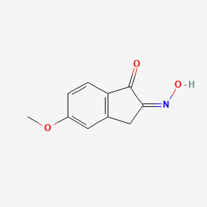 molecular formula C10H9NO3 B2711229 (2Z)-2-hydroxyimino-5-methoxy-3H-inden-1-one CAS No. 934765-83-0