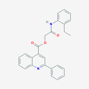 molecular formula C26H22N2O3 B271123 2-(2-Ethylanilino)-2-oxoethyl 2-phenyl-4-quinolinecarboxylate 