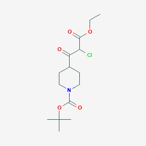 molecular formula C15H24ClNO5 B2711235 tert-Butyl 4-(2-chloro-3-ethoxy-3-oxopropanoyl)piperidine-1-carboxylate CAS No. 2365419-13-0