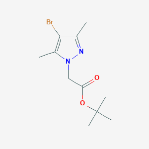 molecular formula C11H17BrN2O2 B2711238 tert-butyl 2-(4-bromo-3,5-dimethyl-1H-pyrazol-1-yl)acetate CAS No. 2013373-96-9