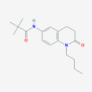 molecular formula C18H26N2O2 B2711247 N-(1-丁基-2-氧代-1,2,3,4-四氢喹啉-6-基)戊酰胺 CAS No. 951472-05-2