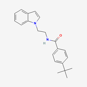 molecular formula C21H24N2O B2711249 4-叔丁基-N-[2-(1H-吲哚-1-基)乙基]苯甲酰胺 CAS No. 689263-93-2