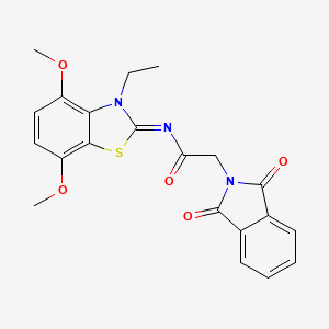 molecular formula C21H19N3O5S B2711259 (Z)-2-(1,3-dioxoisoindolin-2-yl)-N-(3-ethyl-4,7-dimethoxybenzo[d]thiazol-2(3H)-ylidene)acetamide CAS No. 868369-88-4
