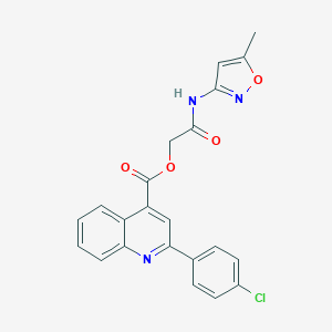 2-[(5-Methyl-3-isoxazolyl)amino]-2-oxoethyl 2-(4-chlorophenyl)-4-quinolinecarboxylate