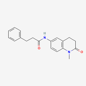 molecular formula C19H20N2O2 B2711282 N-(1-methyl-2-oxo-1,2,3,4-tetrahydroquinolin-6-yl)-3-phenylpropanamide CAS No. 922054-01-1