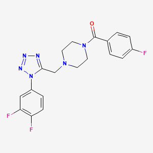 (4-((1-(3,4-difluorophenyl)-1H-tetrazol-5-yl)methyl)piperazin-1-yl)(4-fluorophenyl)methanone