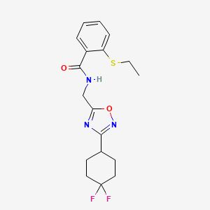 N-((3-(4,4-difluorocyclohexyl)-1,2,4-oxadiazol-5-yl)methyl)-2-(ethylthio)benzamide