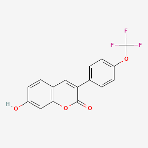 molecular formula C16H9F3O4 B2711292 7-hydroxy-3-[4-(trifluoromethoxy)phenyl]-2H-chromen-2-one CAS No. 951991-55-2