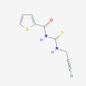 molecular formula C9H8N2OS2 B2711295 1-(Prop-2-ynyl)-3-(2-thiophenecarbonyl)thiourea CAS No. 1023415-36-2