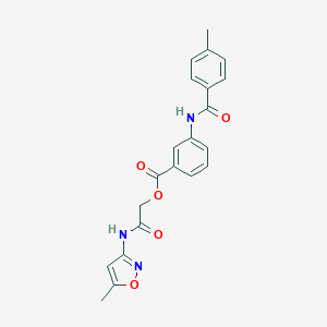 2-[(5-Methyl-3-isoxazolyl)amino]-2-oxoethyl 3-[(4-methylbenzoyl)amino]benzoate