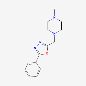 1-Methyl-4-[(5-phenyl-1,3,4-oxadiazol-2-yl)methyl]piperazine