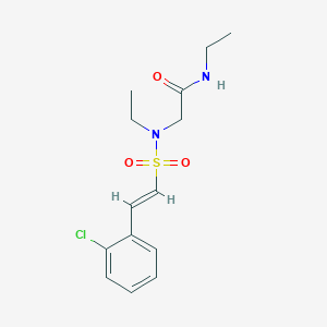 2-[[(E)-2-(2-chlorophenyl)ethenyl]sulfonyl-ethylamino]-N-ethylacetamide