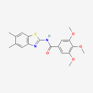molecular formula C19H20N2O4S B2711308 N-(5,6-dimethylbenzo[d]thiazol-2-yl)-3,4,5-trimethoxybenzamide CAS No. 486440-54-4